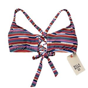 Billabong NEW Bikini Top Rainbow Cut Out Strappy Swimwear